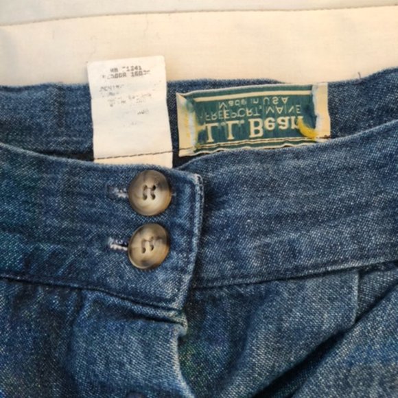 L.L. Bean Denim Button down Skirt - Picture 2 of 2
